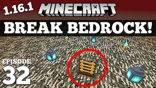 Как разбить коренную породу в Minecraft 1.16.1! ЛЕГКО! #32