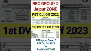 RRC Group D Final Cut Off | RRC Group D Jaipur 1st DV Cut Off | RRC Jaipur CUT OFF | Group D CUT OFF
