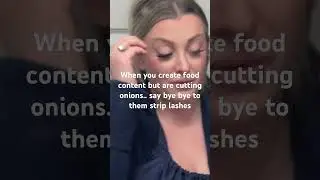 When you are cutting onions while content creating #food  #makeup  #cooking  #foodie  #lashes