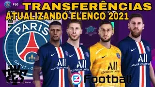 PSG - Transferências 2021 como atualizar elenco no PES - Pro Evolution Soccer