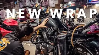TVS Ronin 225 New warp on | Wrapping | #tvsronin225 #tvs #modification | Sabhya Musafir vlogs