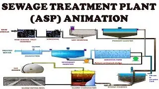 SEWAGE TREATMENT PLANT (STP) BASED ON ACTIVATED SLUDGE PROCESS (ASP Process) || STP Animation || ASP
