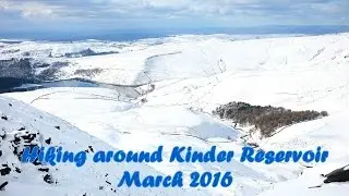 Hiking around Kinder Reservoir - winter Peak District