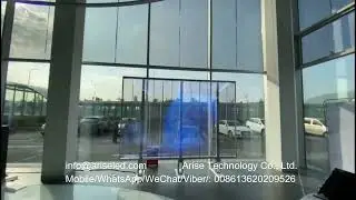 Transparent Film Glass LED Media Facade Slim Electronic Digital Video Wall Screen for Building Shops