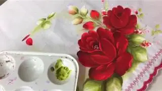 APRENDA PINTAR ROSA VERMELHA