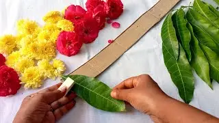 Amazing Festival decoration ideas/wedding decoration ideas/mango leafs decoration ideas/flower decor