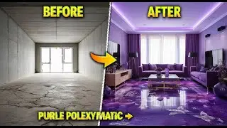 Luxury Purple Epoxy Floor Transformation 💜✨ | Cinematic Interior Makeover 🏡🎬