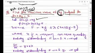 Lagrange Method of Undetermined Multipliers - 1/ Module 3/ Engineering Mathematics-1/ Bsc Math.
