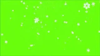 Green Screen Snow flakes falling