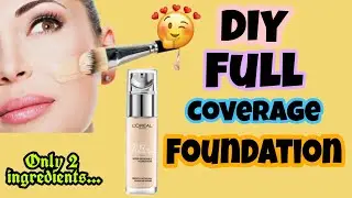 DIY FULL COVERAGE FOUNDATION AT HOME | in less than 1 min only | how to make foundation at home ❤️❤️