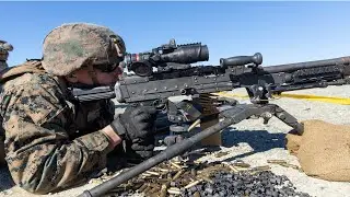 U.S. Marines conduct a machine gun range on Marine Corps Base Camp Pendleton, California