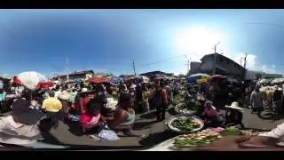 What's it like to walk through an open marketplace in Haiti?