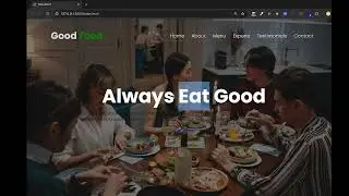 Restaurant Website (Animated & Responsive) with HTML CSS JavaScript @vslogs #html #css #javascript