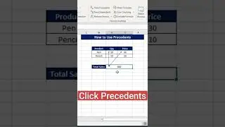 How to Use Precedents😲 #msexcel #excel #precedent #shortsvideo #shorts #computer #eca #tricks