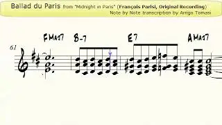 Ballad du Paris (Fran&ccedil;ois Parisi, Note by Note) - Accordion Sheet music