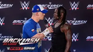 Джон Сина шокирует R-Truth на Backlash Post-Show: лучшие моменты Backlash 2025 Post-Show