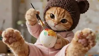 Easter guest! Ginger kitten and mama cat help duckling find mother🦆🥚Compilation