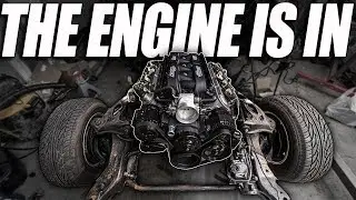 THE ENGINE IS IN!!! (1973 Camaro LS Swap)