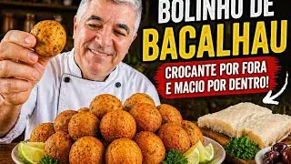 BOLINHO DE BACALHAU EMPANADO , SIMPLESMENTE MARAVILHOSO !!