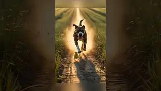 Monkey the hero saved a chick from a big dog #short #shorts #ytshorts