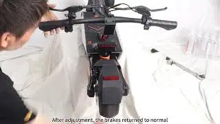 KuKirin T3 Brake Cable Tightening Tutorial（调紧刹车线教程）