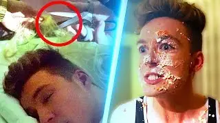 HAARE ABSCHNEIDEN PRANK!! (+ TORTE INS GESICHT) 😂😂