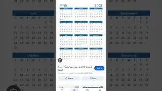 2005 calendar