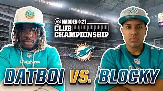 DatBoi dethrones 2x Champ with NO Crew! | DatBoi vs. Blocky | Dolphins Club Championship | Madden 21
