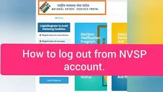 How to log out from NVSP account.  Sign out from NVSP account.