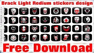 brack lights redium sticker design free download by ranjeet arts pamgarh