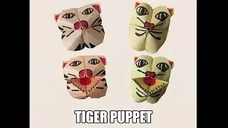 Tiger Puppet Origami | 🐯 | Tiger Face Origami (with instructions)