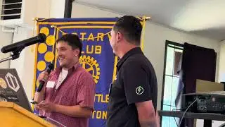 Brandon Casta&ntilde;eda-Rodriguez at Rotary Club of West Seattle scholarship celebration