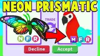 Обмен НЕОНОВОЙ ПРИЗМАТИЧЕСКОЙ БАБОЧКОЙ в Adopt Me!