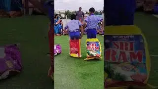 Sack Race at ASSPM International School and Junior College #sackrace #school #game #ganpati