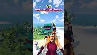 Cars VS Marvel Female Characters 🚗 | BeamNG.drive #shorts