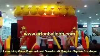 Exploding Balloon Confeti Peresmian Gerai Baru Indosat Maspion Square SBY-ART ON BALLOON 08158819432