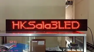 Running Text Merah 20x140cm Wifi Outdoor