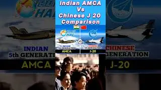 🇮🇳 HAL AMCA vs 🇨🇳 Chengdu J-20 | 5th Gen Stealth Fighter Jet Showdown #Shorts #India #China  #news