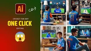 Virat Cricket Jersey Ai Photo Generator in Just One Click | Boy Watching Cricket on TV Photo Editing