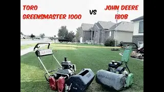 John Deere 180B vs Toro Greensmaster 1000 comparison | review of greensmowers