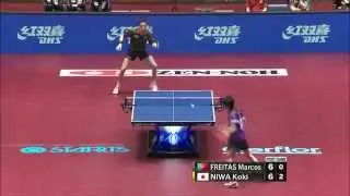 2014 WTTTC MT-QF POR-JPN (1) Marcos Freitas - Koki Niwa (full match|short form in HD)