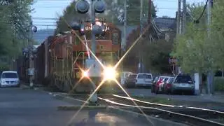 PNWR 2314 [EMD GP39-2] on Westbound Tolledo Hauler running on 6th st Corvallis 21-Apr-11