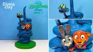 Making Zootopia 2 Diorama Snake, Fox & Bunny 🐍🦊🐰 Come to Life with clay | Part 1 Dimia clay