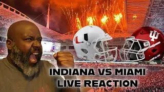 Indiana Hoosiers vs Miami Hurricanes CFB Live Reaction. #cfb #nationalchampionship #irl