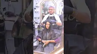 Layering Cuting With Violet Highlights 🤩🔥👍 .. #balayagehighlights #HairGoals 