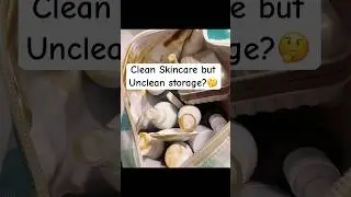 Clean skincare but Unclean storage?🤔🦠👛   #makeup #travel
