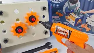 [Immersive ASMR] Construction Tool Building Set Unboxing | Satisfying Open Box Sounds