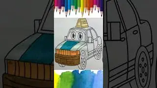 T&ocirc; m&agrave;u xe &ocirc; t&ocirc; taxi - Taxi car coloring pages for kids