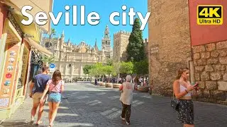 Paseo Cristobal Col&oacute;n and Constituci&oacute;n ave. loop - 4k Virtual Walking Tour, Seville, Spain 🇪🇸