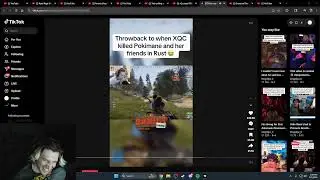 xQc reacts to him killing Pokimane in Rust #xqc #pokimane #rust